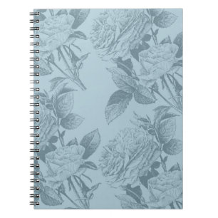 Cuaderno Rosas azules de época