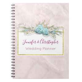 Cuaderno Rosas azules y un Bouquet floral de la Corona