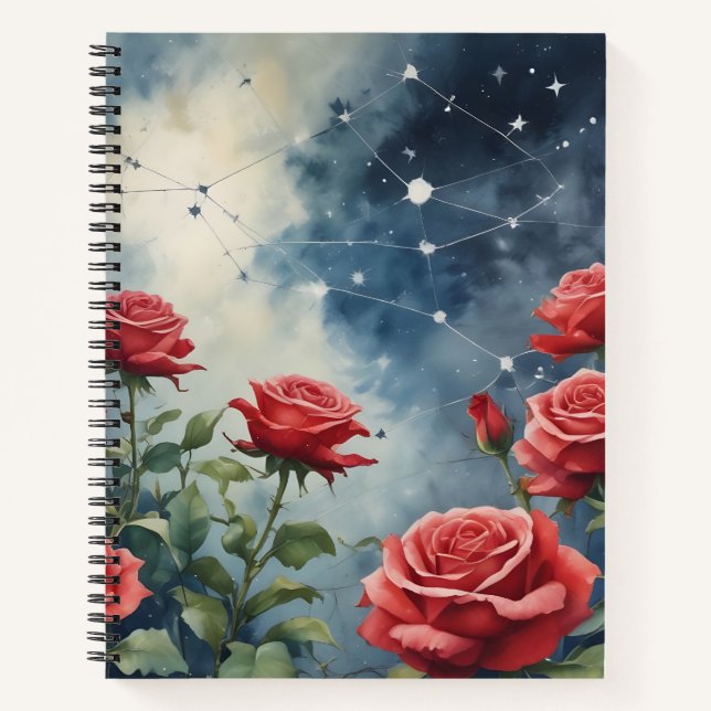 Cuaderno Rosas bajo las Estrellas (Anverso)