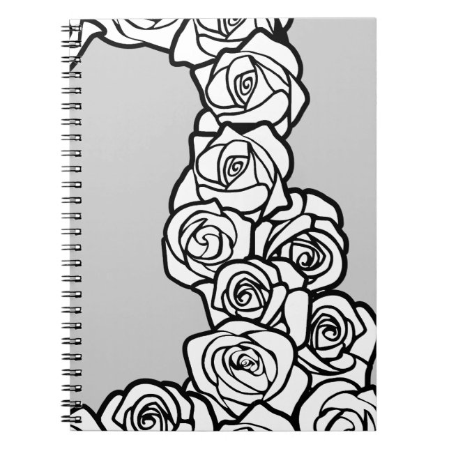 Cuaderno Rosas blancas Girly Vintage (Frente)