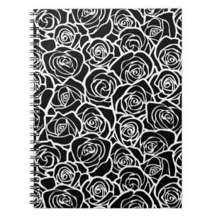Cuaderno Rosas blancas y negras de la cosecha