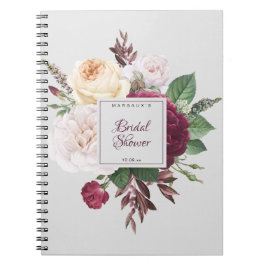 Cuaderno Rosas Bridal Shower Guest List