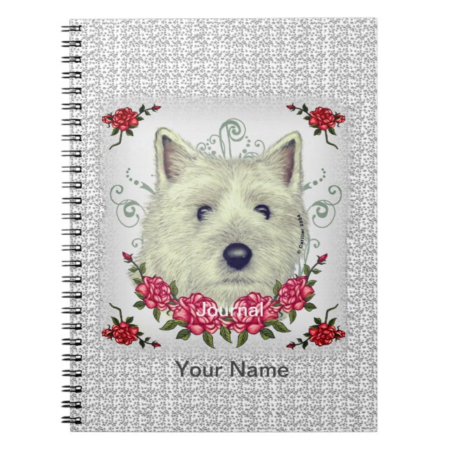 Cuaderno Rosas Cairn Terrier (Frente)
