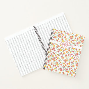 Cuaderno Rosas con monograma y nombre