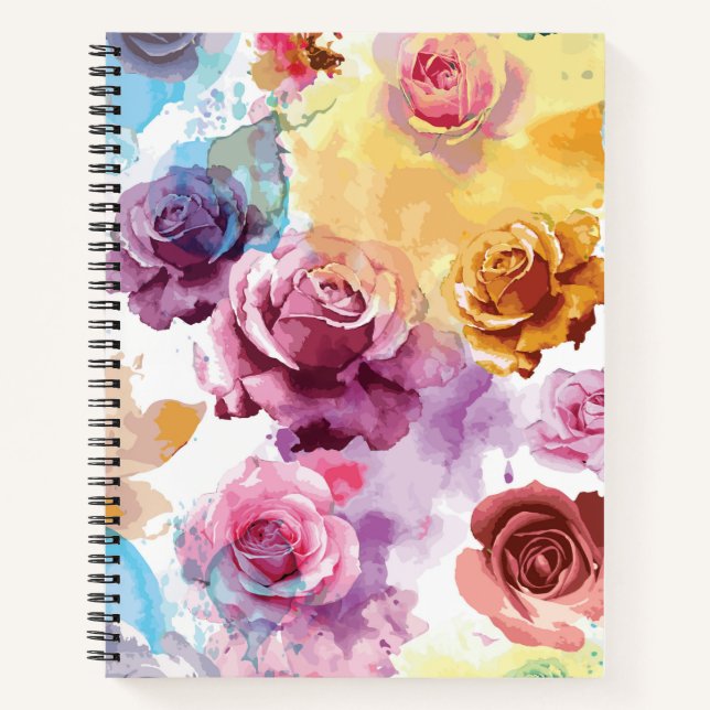Cuaderno Rosas de acuarela (Anverso)