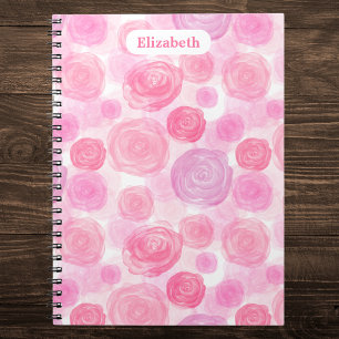Cuaderno Rosas de acuarela personalizados