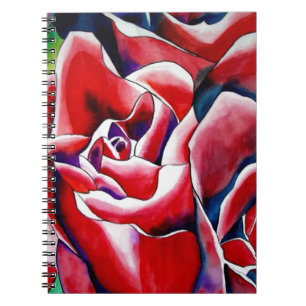 Cuaderno Rosas de arte originales de acuarela rosa
