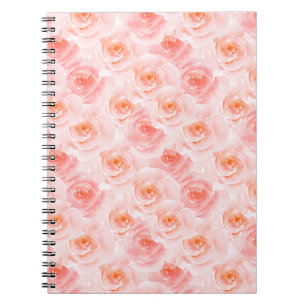 Cuaderno Rosas de color de agua rosada de Rubor bonito