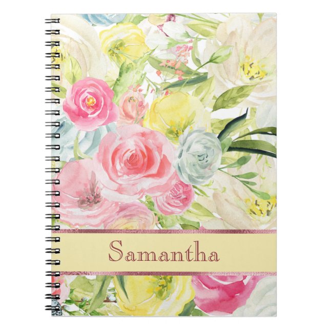 Cuaderno Rosas de color rosa de Bonito Chic Shabby (Frente)