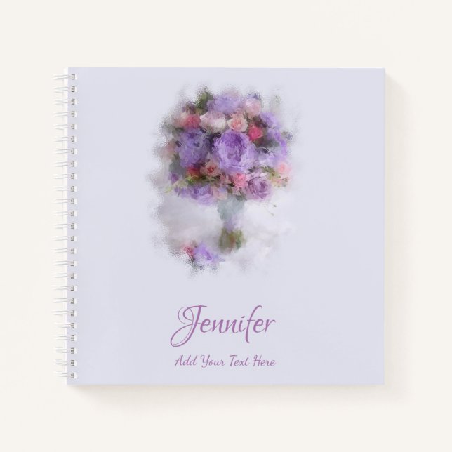 Cuaderno Rosas de flores de pintura de aceite elegante de p (Anverso)