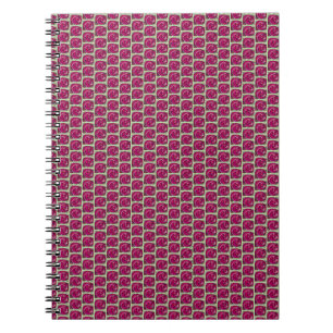 Cuaderno Rosas de la cosecha Patrón floral rosa y verde