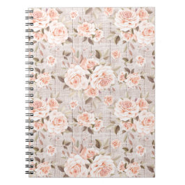 Cuaderno Rosas de madera y cosecha rusas Shabby Chic románt