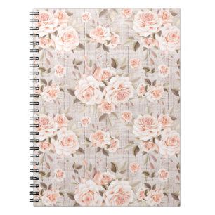 Cuaderno Rosas de madera y cosecha rusas Shabby Chic románt