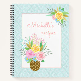 Cuaderno Rosas de piña Bouquet amarillo rosa