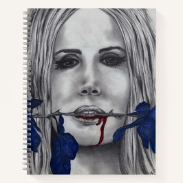 Cuaderno Rosas de sangre Vampira Mujer Gótico Horror Fantas