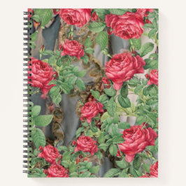 Cuaderno Rosas de Victoria Las hojas verdes en gris