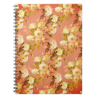 Cuaderno Rosas dulces sobre el Naranja