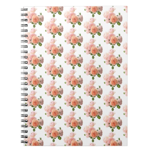Cuaderno Rosas elegantes de moda diseñan plantilla moderna (Frente)