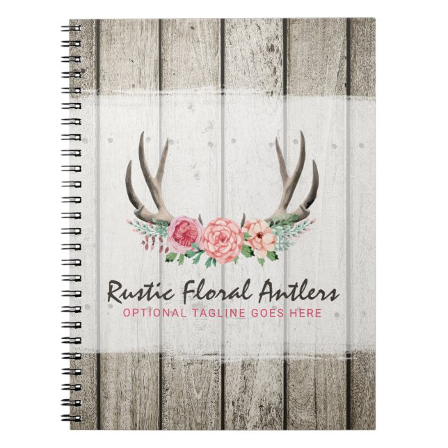 Cuaderno Rosas elegantes lamentables y madera de las astas (Frente)