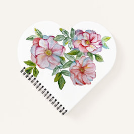 Cuaderno Rosas en acuarela realistas y hermosas.