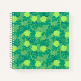 Cuaderno Rosas en negrita oro verde