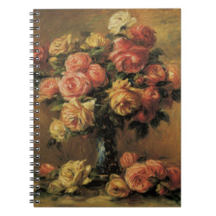 Cuaderno Rosas en un jarrón de Pierre Renoir, Arte fino vin