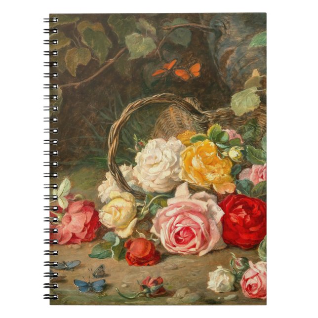 Cuaderno Rosas en una canasta - Josef Neugebauer (Frente)