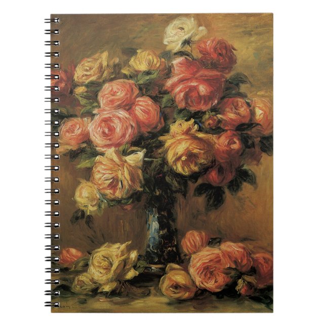 Cuaderno Rosas en una vesícula de Pierre Renoir, Bella Arte (Frente)