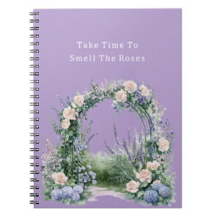 Cuaderno Rosas Flores Rosa Rosado Azul Púrpura Románticas