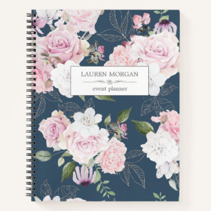Cuaderno Rosas Garden Blue   Portátil personalizado