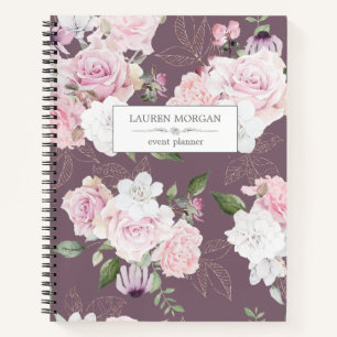 Cuaderno Rosas Garden Mauve   Portátil personalizado