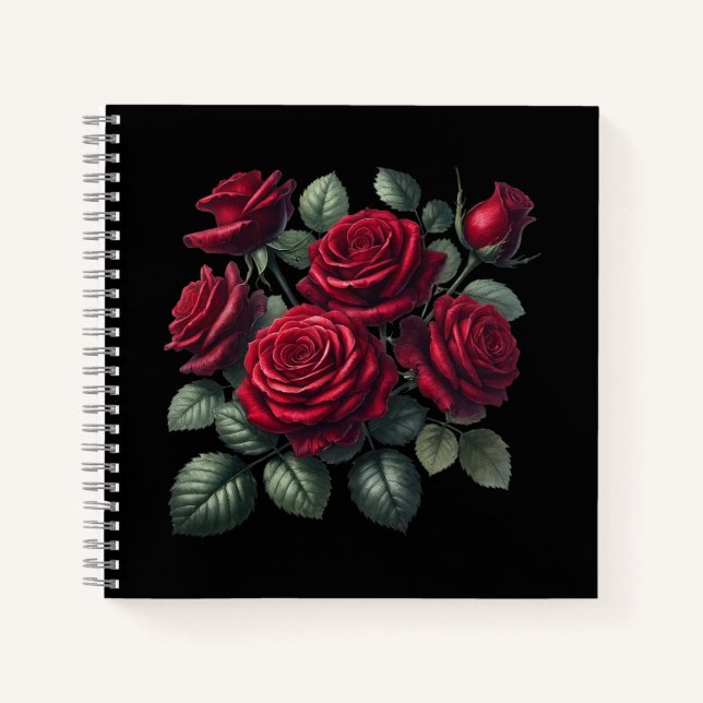 Cuaderno Rosas góticas rojas (Anverso)