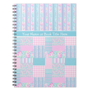 Cuaderno Rosas, mariposas, bloc de notas en espiral de imit