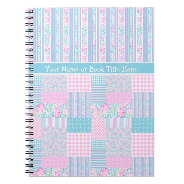 Cuaderno Rosas, mariposas, bloc de notas en espiral de imit (Frente)