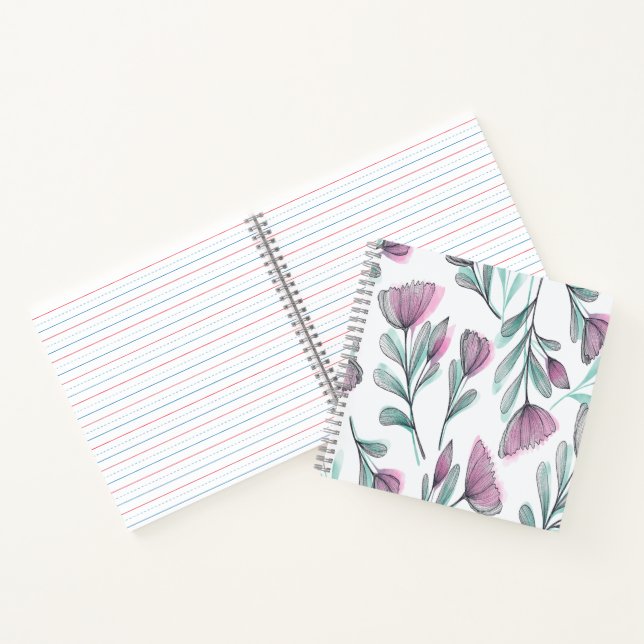 Cuaderno Rosas morados (Interior)