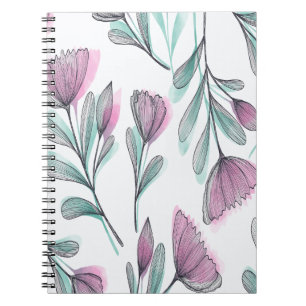 Cuaderno Rosas morados