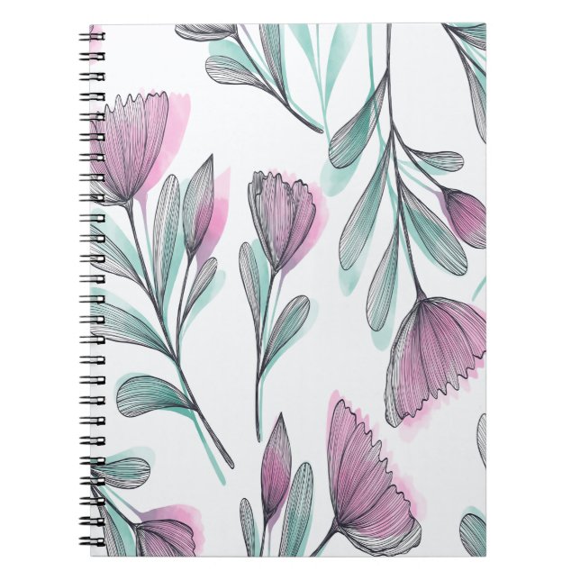 Cuaderno Rosas morados (Frente)