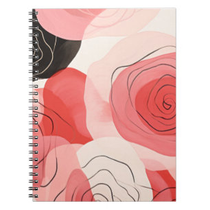 Cuaderno Rosas patrón abstracto