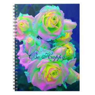 Cuaderno Rosas prematuros irlandeses estéticos felices