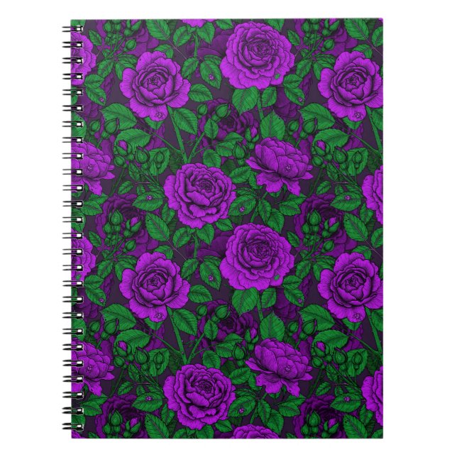 Cuaderno Rosas púrpuras (Frente)
