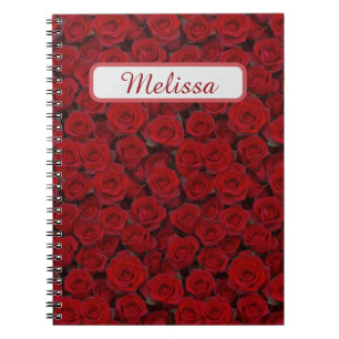 Cuaderno Rosas rojas brillantes