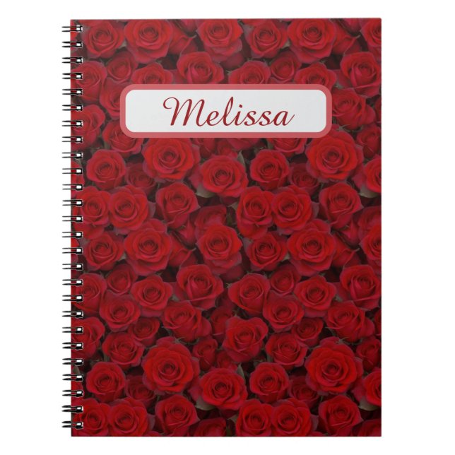 Cuaderno Rosas rojas brillantes (Frente)