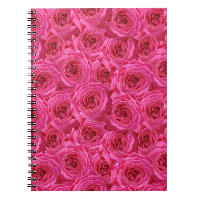 Cuaderno Rosas rojas, flores, rojo, amor (Frente)