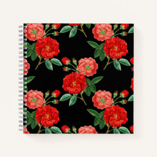 Cuaderno Rosas Rojas, Fondo Negro,