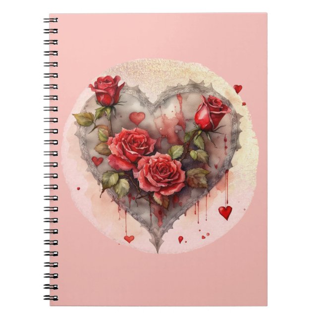 Cuaderno Rosas Rojas San Valentín  (Frente)