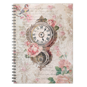 Cuaderno Rosas románticos franceses, colegio Clock & Filigr