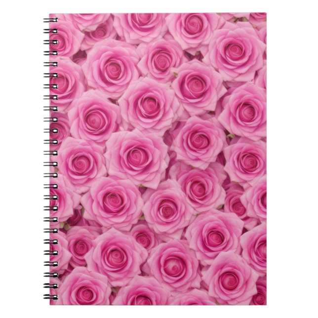 Cuaderno Rosas rosa brillantes (Frente)