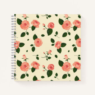 Cuaderno Rosas Rosadas Bonitas Patrón Rosa Pastel