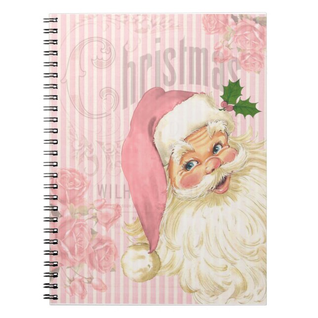 Cuaderno Rosas rosados de Papá Noel del Victorian del (Frente)