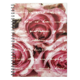 Cuaderno Rosas rosados del vintage